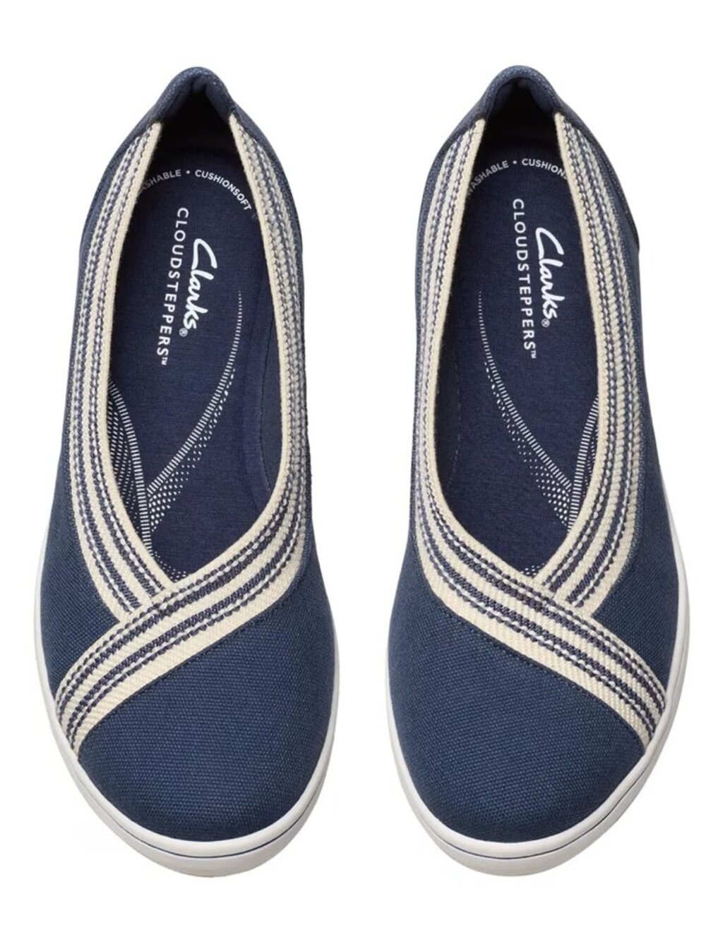 Clarks Cloudsteppers Breeze Sky Air Navy Slip-On Shoes Sz 10 NEW Cushionsoft - Picture 10 of 15